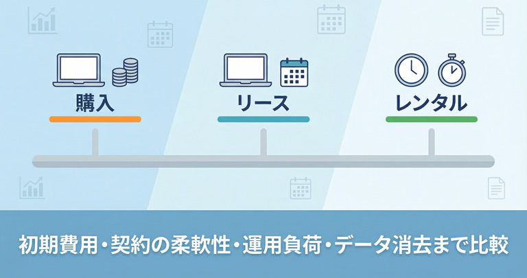 調達方式の選択｜購入・リース・レンタルの比較 イメージ